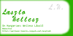 laszlo wellesz business card